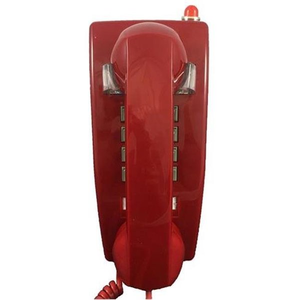 Teledynamics Teledynamics ITT-2554-VOE-27MD-RD Wall Phone with msg Light - Red ITT-2554-VOE-27MD-RD